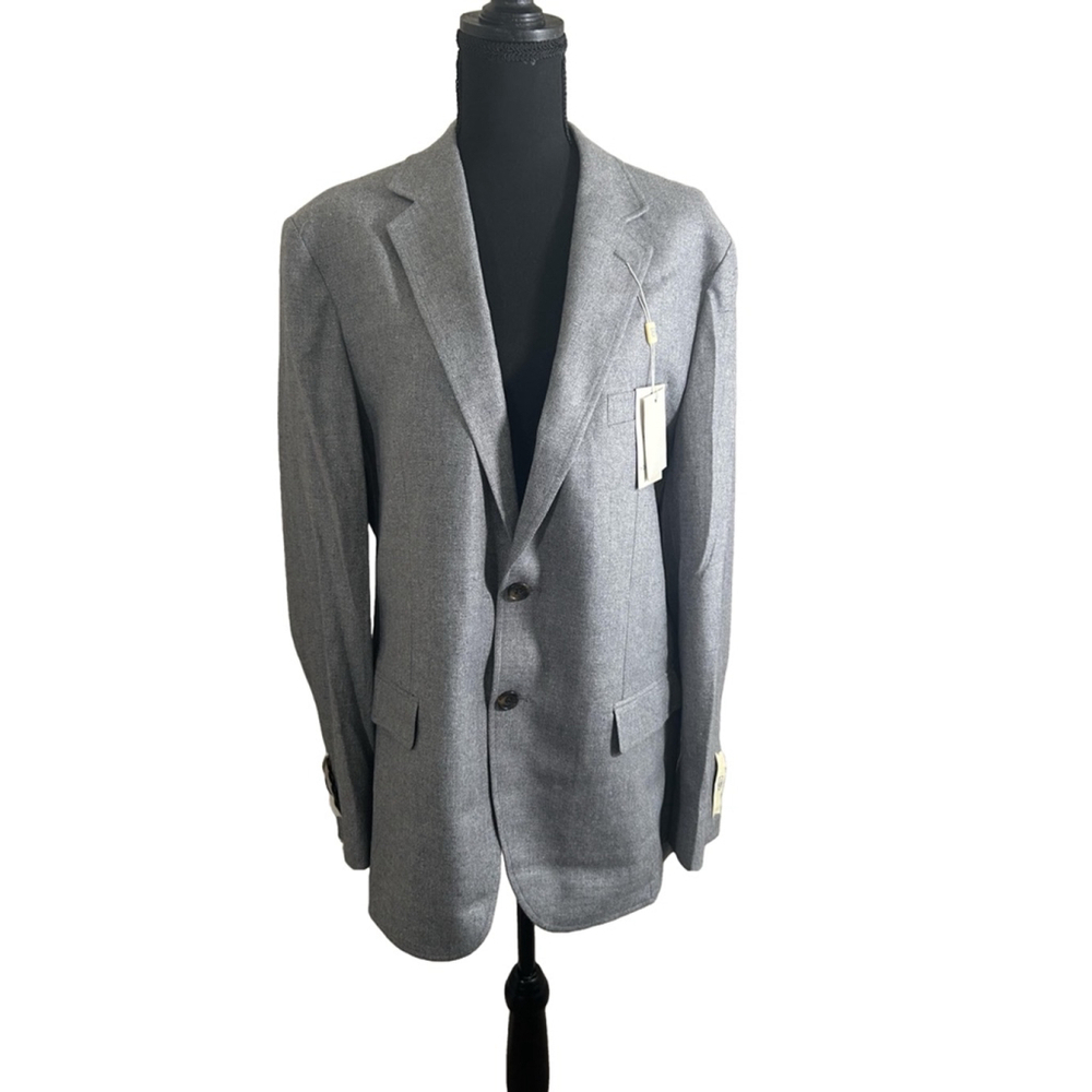NWT Men's Thom Hudson Gray Wool & Silk Sport Coat Blazer Size 42R